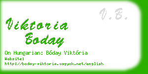viktoria boday business card