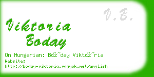 viktoria boday business card